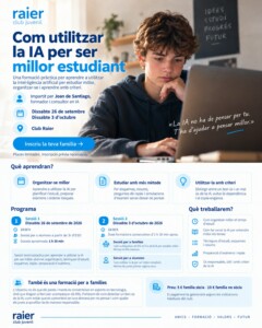 Cartell de Curs d’IA · Sessió per a alumnes, des de 3r d’ESO